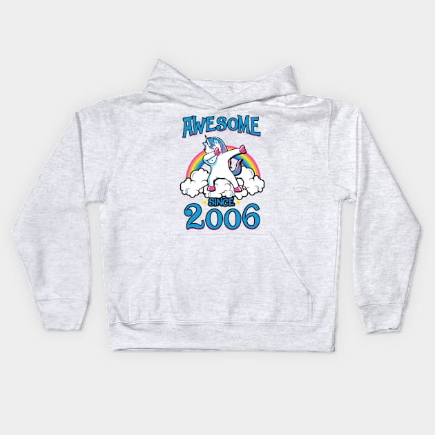 Awesome since 2006 Kids Hoodie by KsuAnn